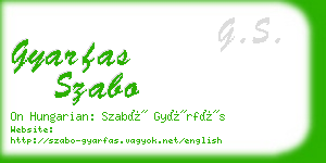 gyarfas szabo business card